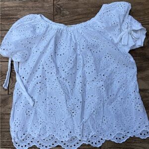 Cynthia Rowley White Eyelet Blouse